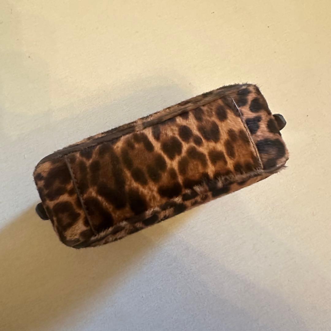 本物 PRADA ヒョウ柄 レオパード ミニショルダーバッグ ハラコ