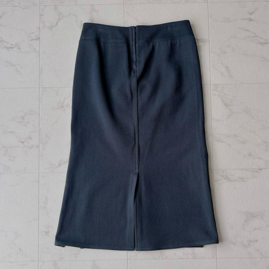 美品 LEMAIRE イタリア製 スリットスカート 36 ダークグレー
