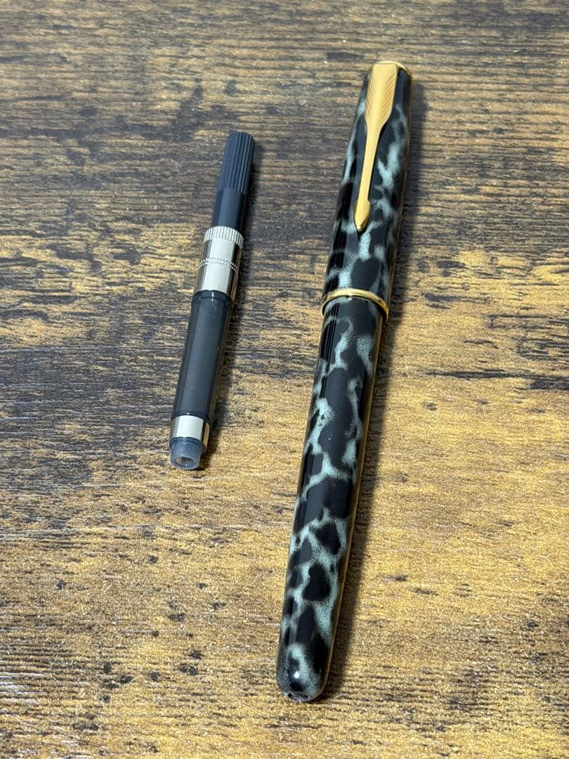 試筆のみ　18金　ゴールド　マーブル　パーカー　ソネット　コンバーター付き