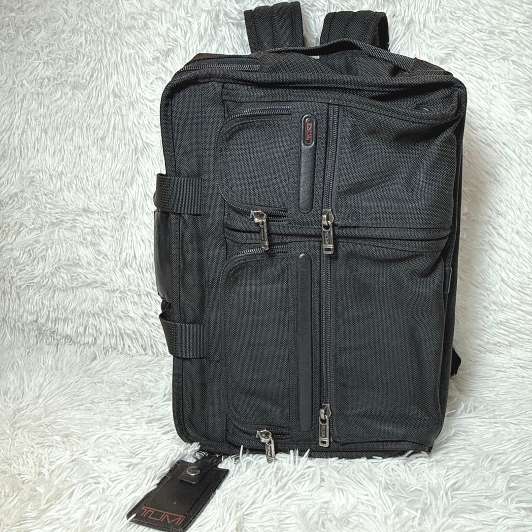 TUMI 3way ビジネスバッグ リュック ショルダー A4 通勤 黒 ２気室