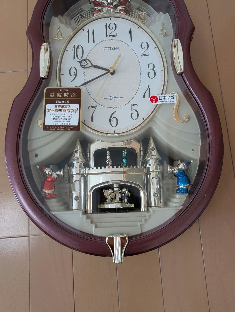 超メルカリ市限定セール【新品・未使用】CITIZEN 音楽ボックス付き掛時計