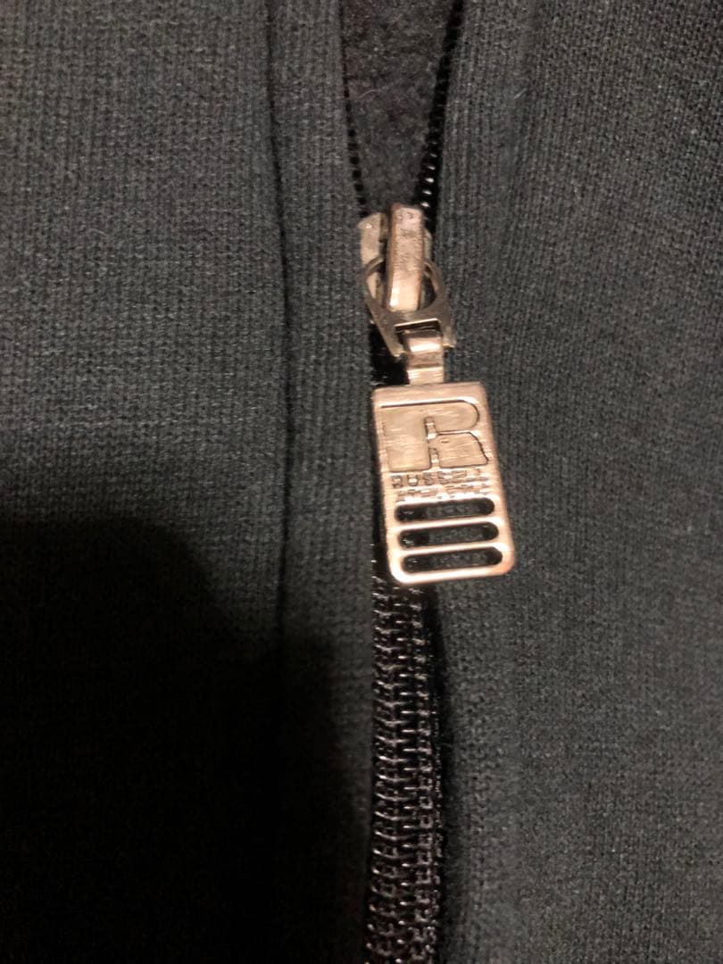 90s USA製 RUSSELL ATHLETIC ブラック ジップパーカー
