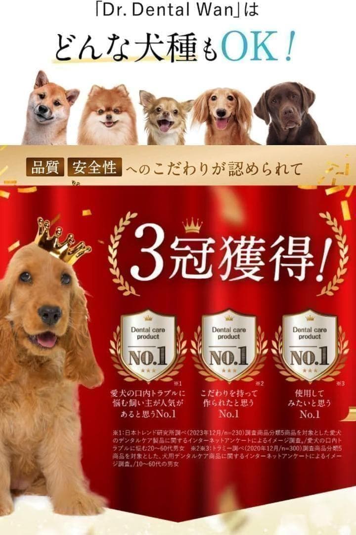 新品未使用】 ドクターデンタルワン 2個セット 犬 歯磨き 歯ブラシ