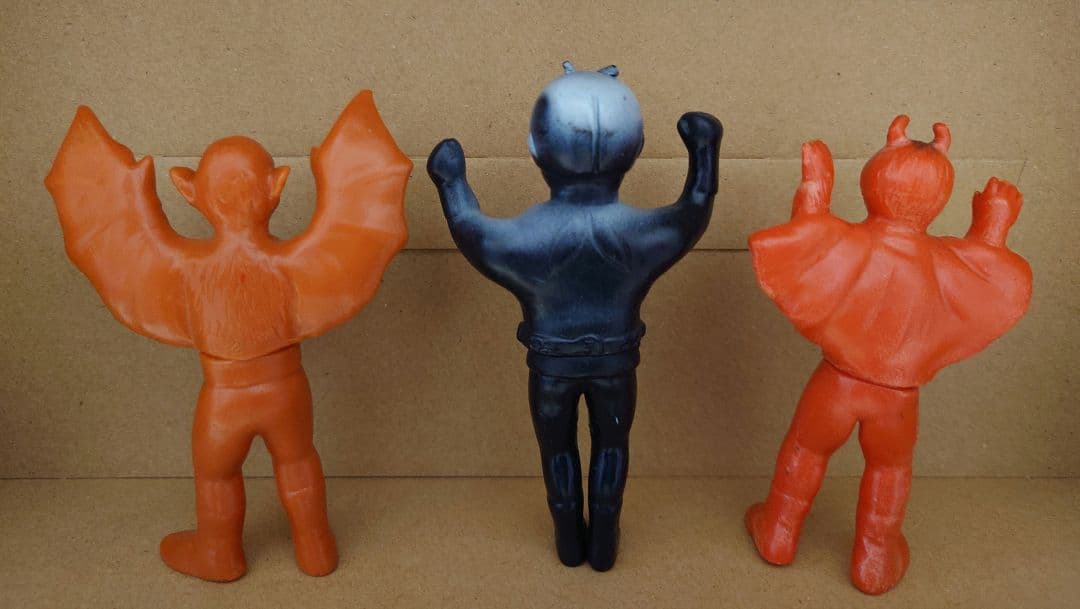 【当時物】【昭和レトロ】仮面ライダー と怪人セット☆蜘蛛男☆蝙蝠男☆美品