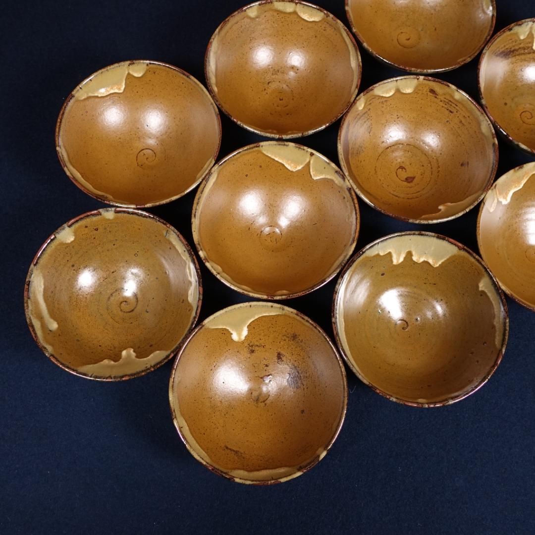 小代焼 数茶碗 10客組 - 美術商 とみや 小代焼 小岱焼