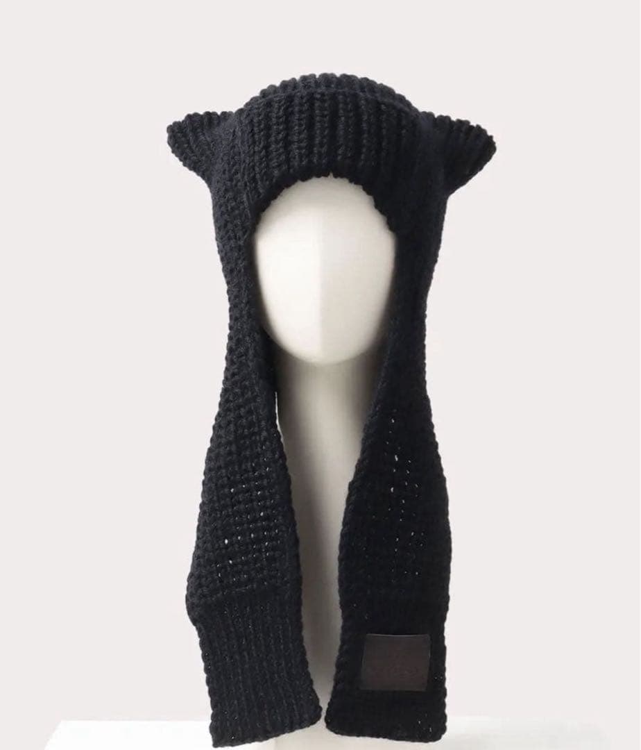 【希少】Vivienne Westwood キャットイヤーフラップニット Viviennewestwood キャットイヤー ニット帽 希少】Vivienne Westwood