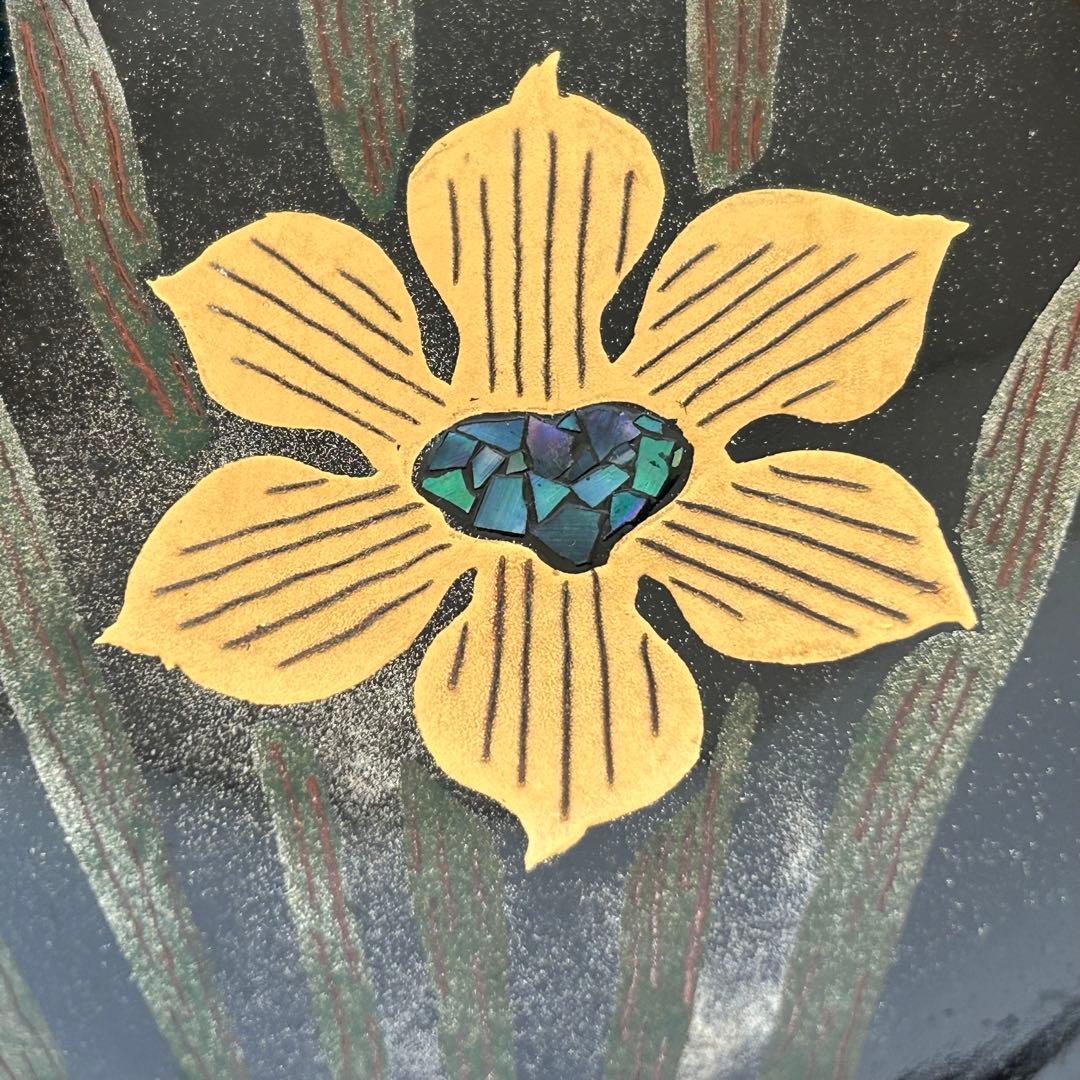 【新品.希少品】1点作　天然木　本漆　漆　漆塗り　て塗り　手描き　螺鈿　金の蒔絵