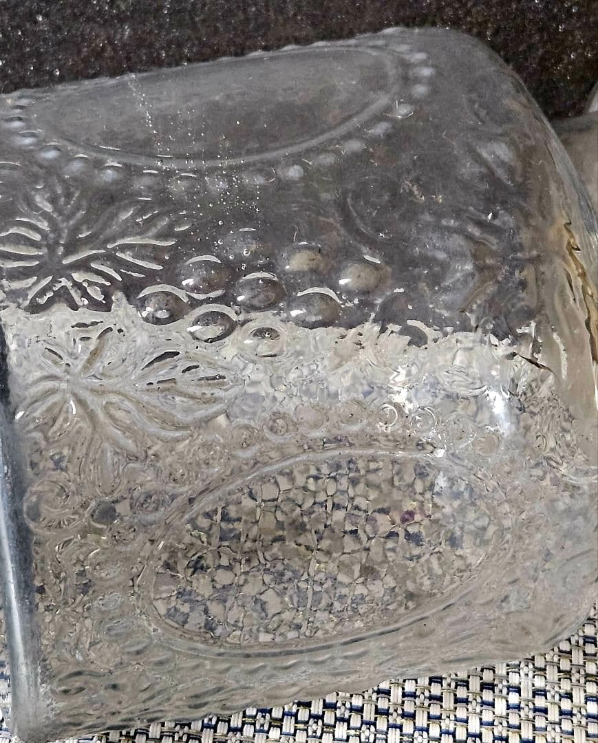 大正～昭和初期 大阪 島田硝子製 蓋付 ガラス瓶 飴屋瓶 砂糖瓶