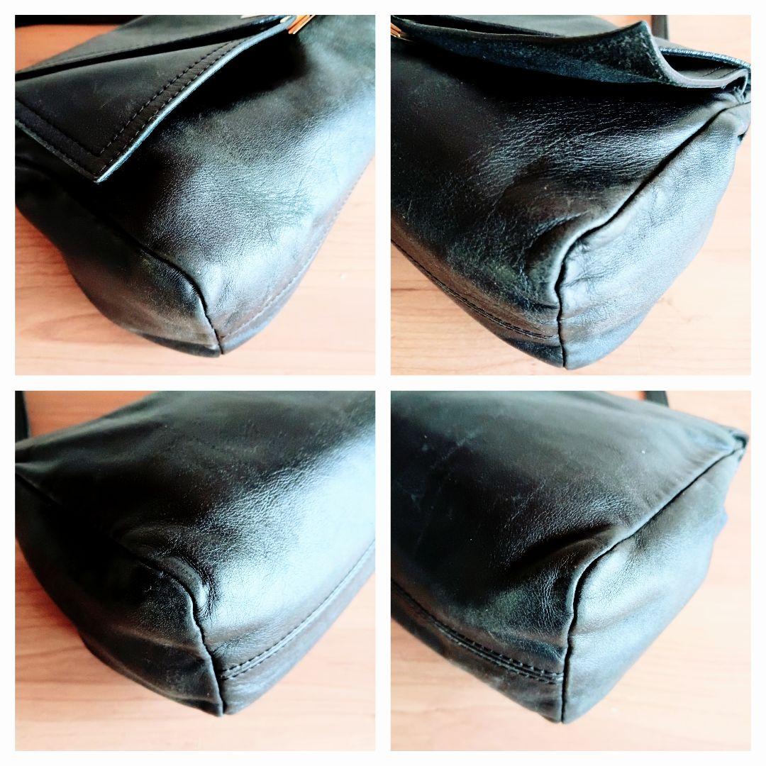 良品 マックスマーラ ヴィンテージ 本革 レザー ショルダー ハンドバッグ 鞄