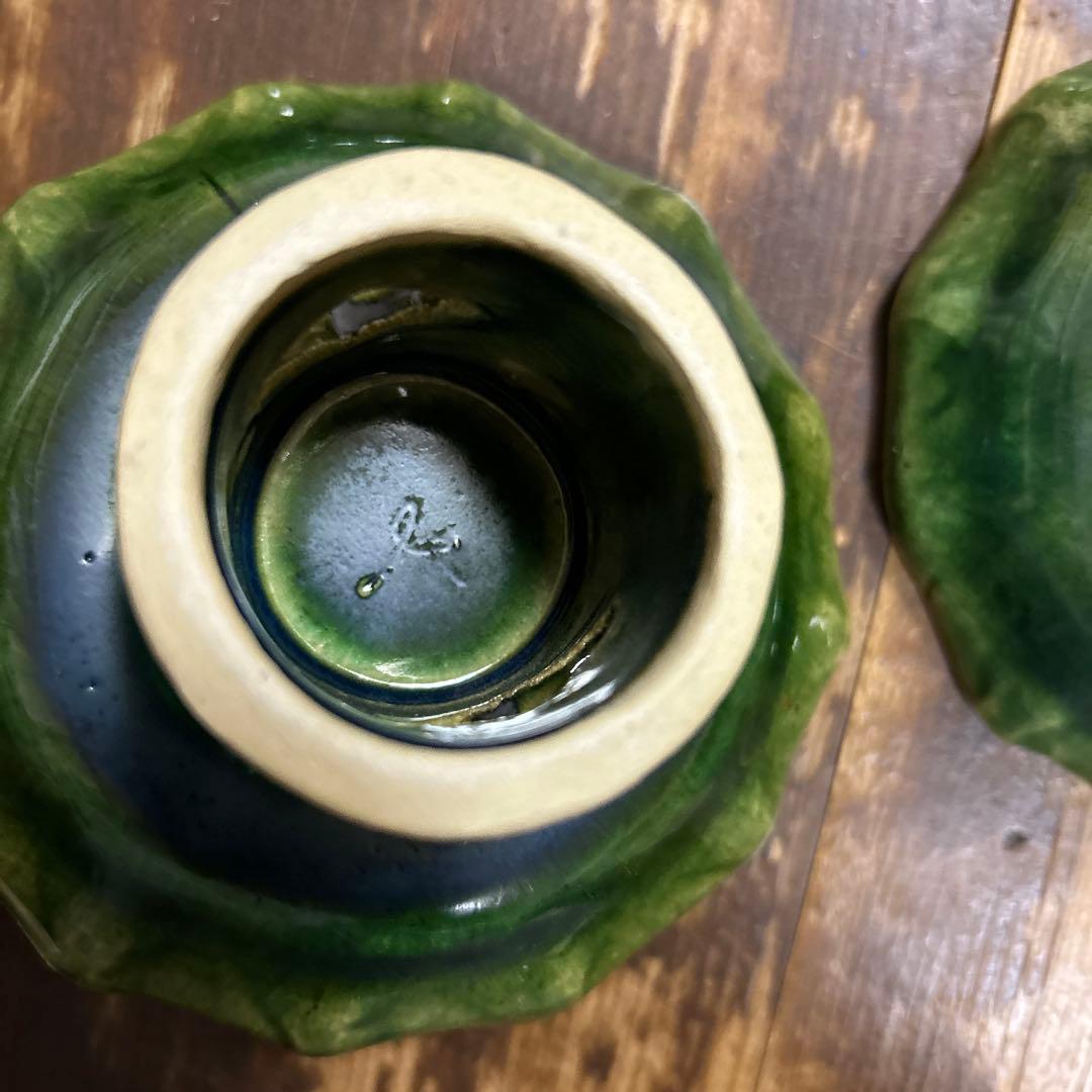 総織部高台皿 5客揃 幸兵衛窯 人間国宝 加藤卓男