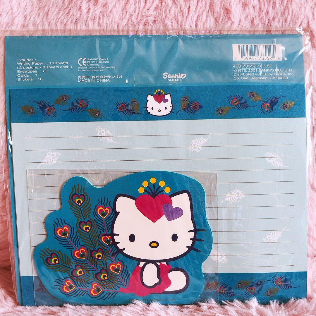 希少レア　ハローキティ　USA 2001 ハートリーフ　レターセット　メモ