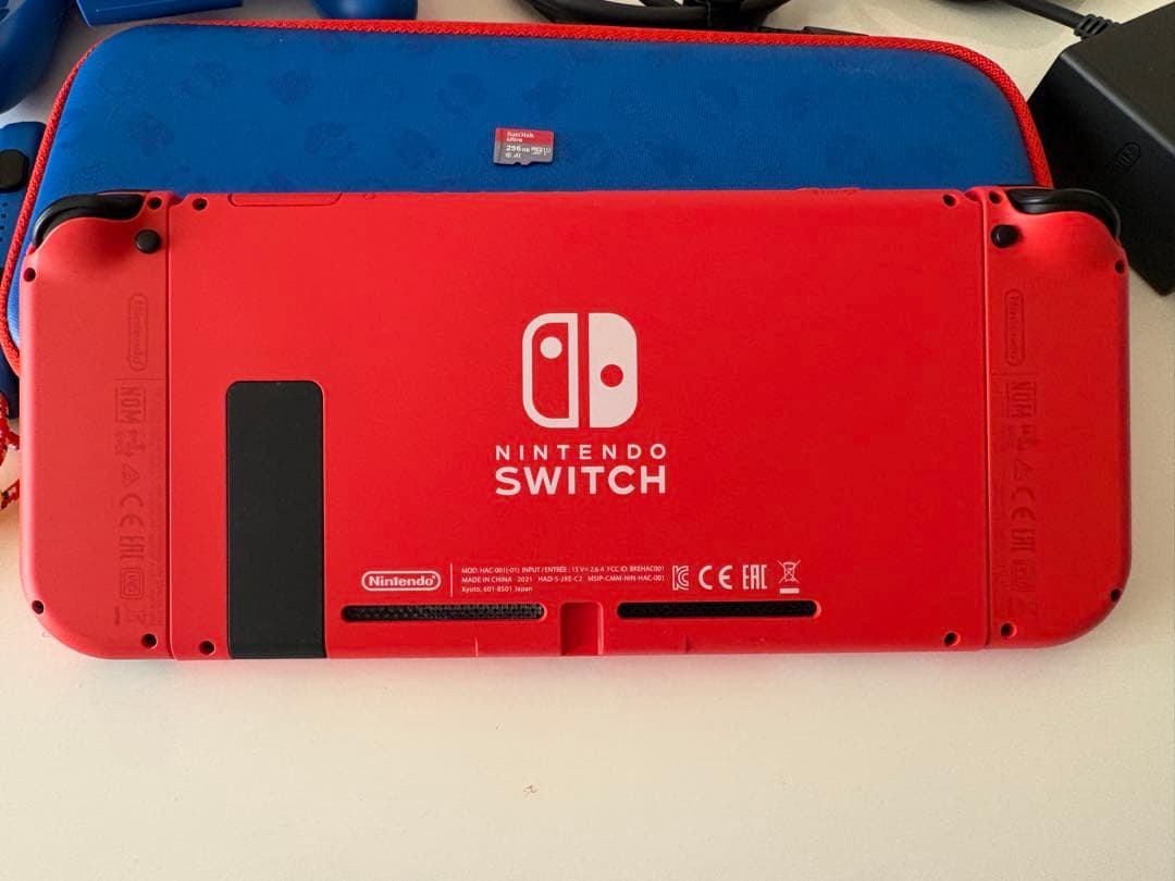 Nintendo Switch マリオレッド×ブルー セット【箱無】SDカード付