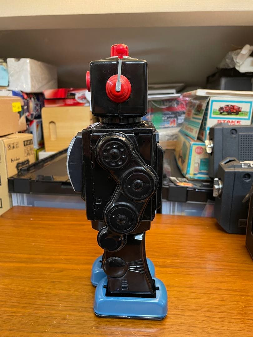 ブリキロボット　スペースウォークマン　ブラック