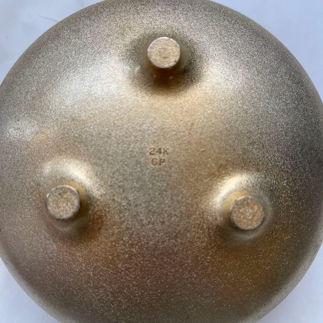 黃金茶釜 24KGP 香炉 銅鋳造インテリア コレクション