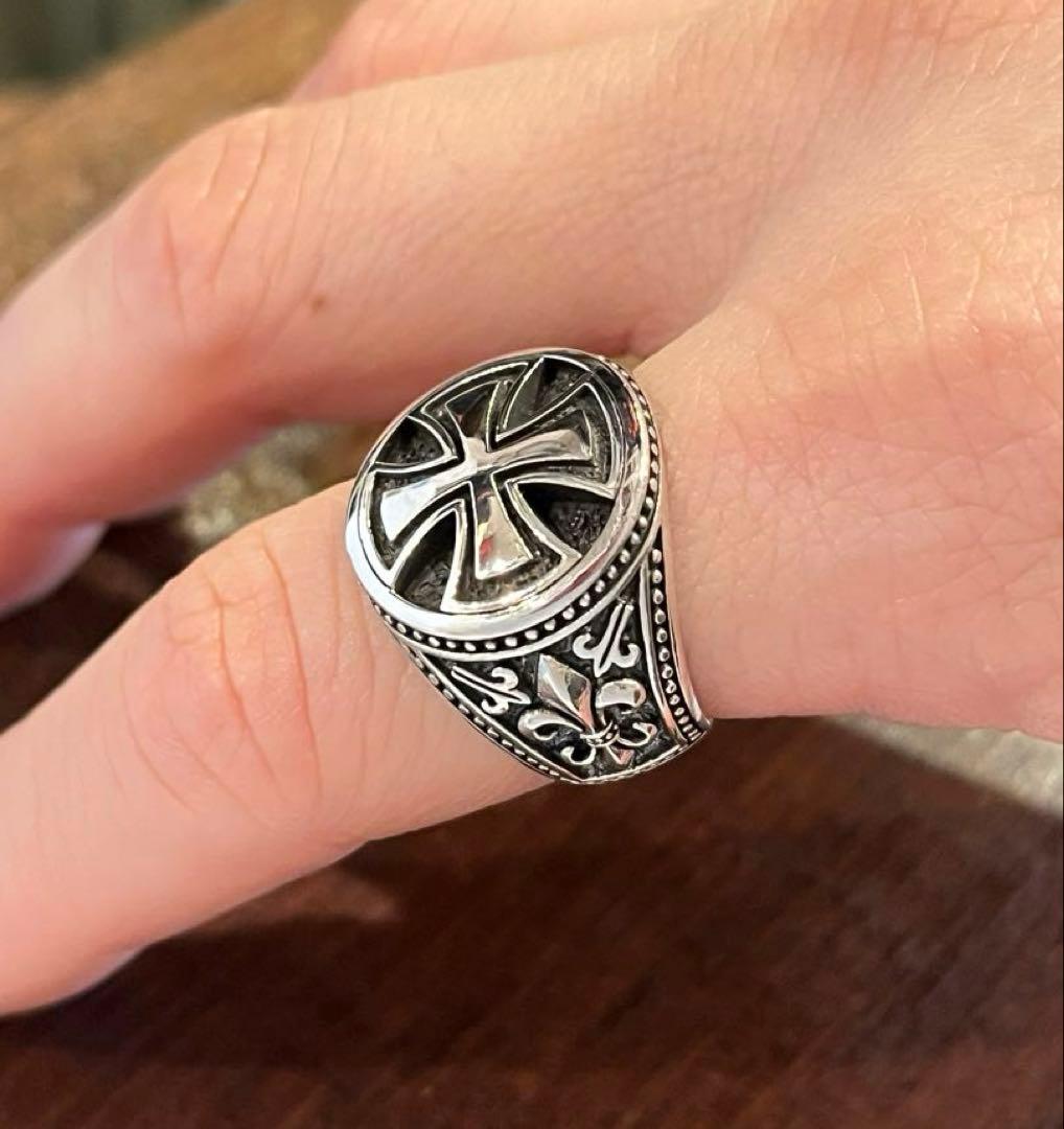 【New Arrivals】シルバー925 Iron cross リング