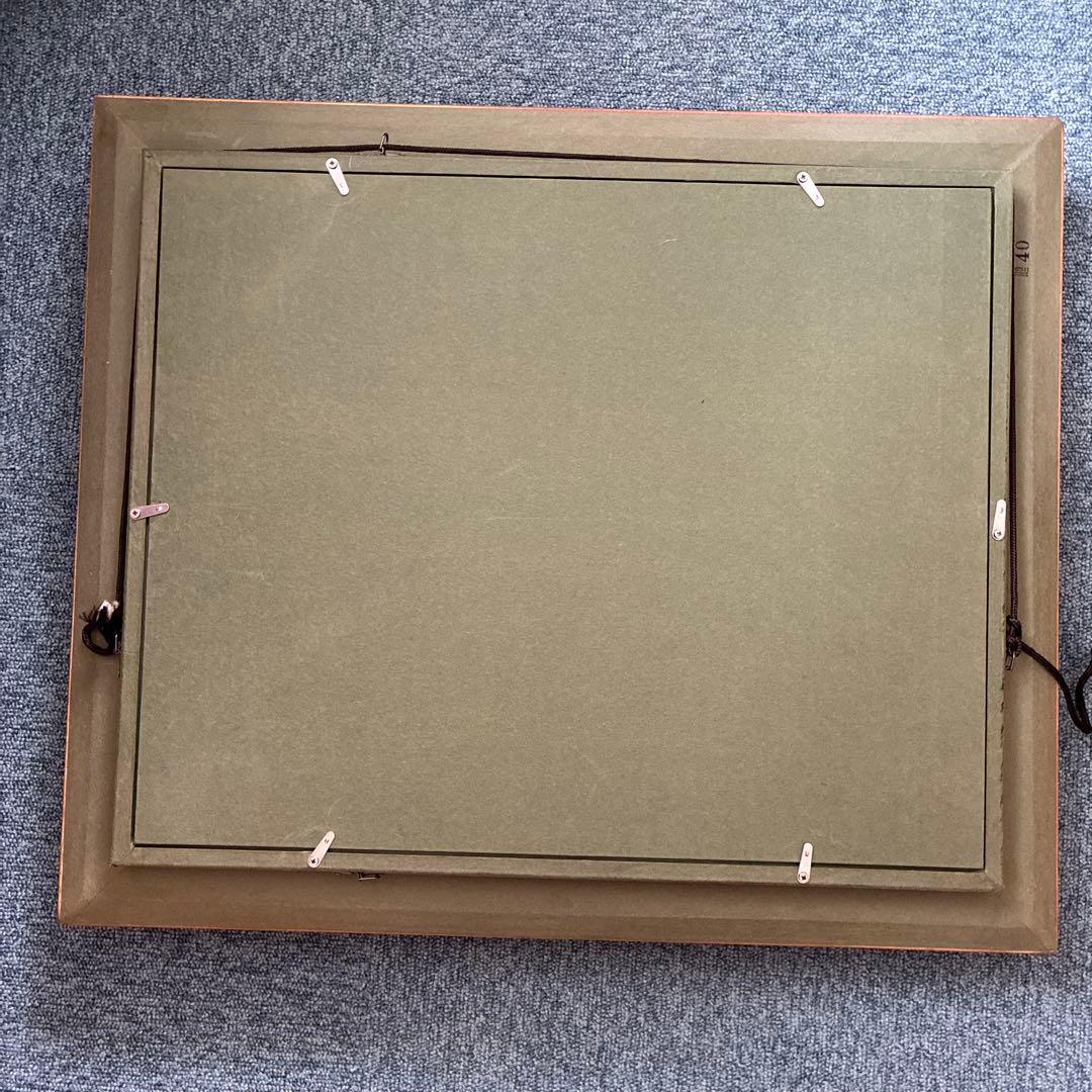 ギュスターヴ クールベ 鹿のすみか、冬 油絵 複製 F6号 額縁付き