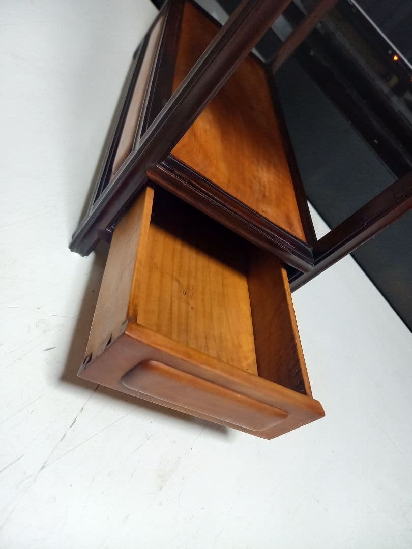 希少 明治期 指物細工 黒檀 良杢 隠し箱 からくり 飾り棚 - メルカリ