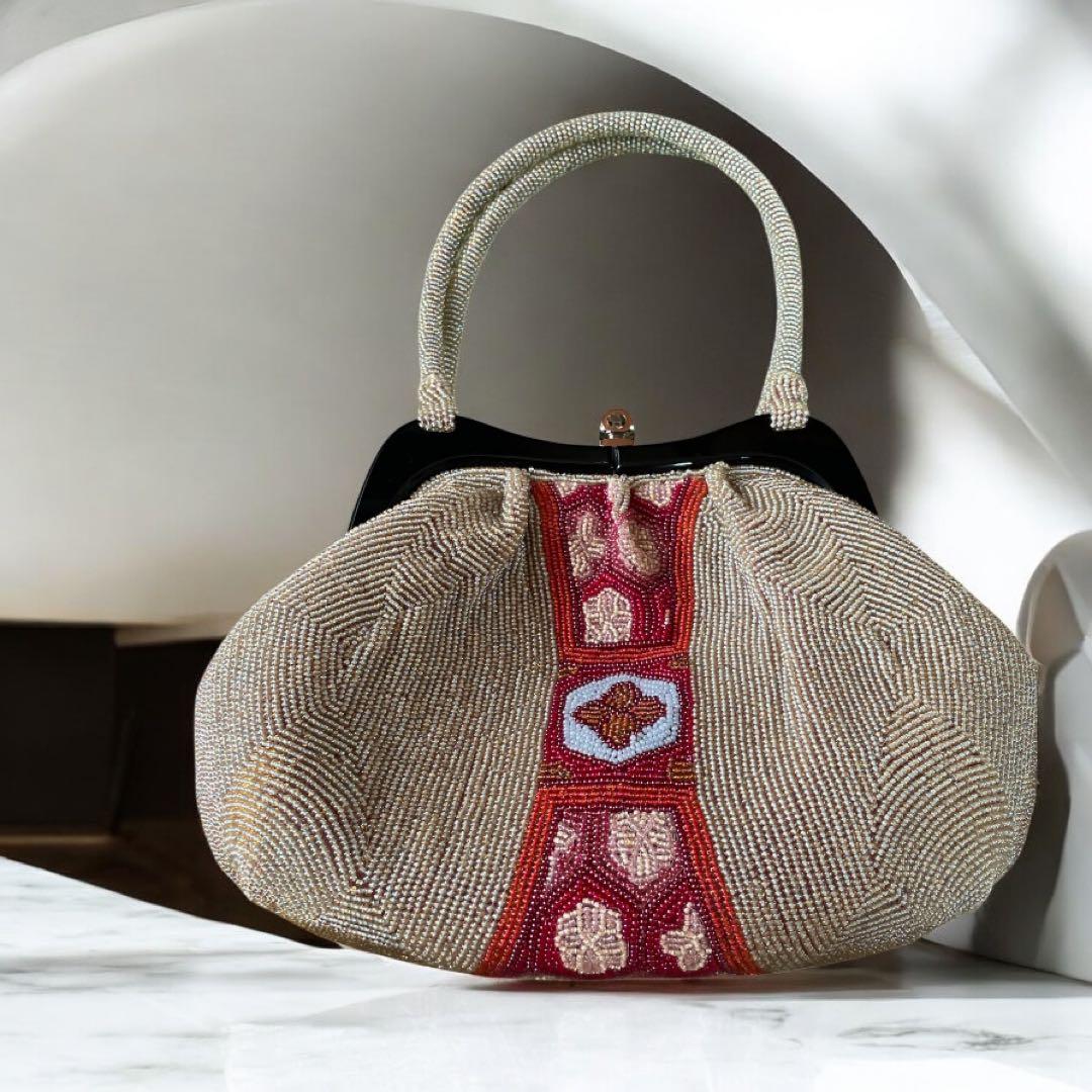 一点物 総ビジュー ビーズ バッグ ヴィンテージ アンティーク 和装 小物