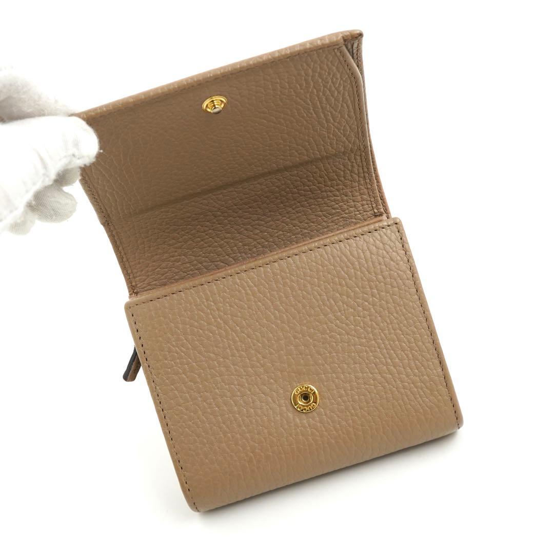 ✨未使用展示品✨GUCCI ミニ財布マーモント二つ折りエンボスロゴGG