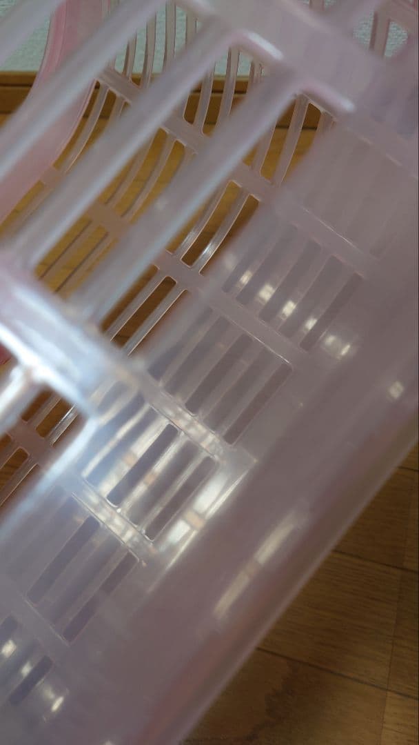 セット ハローキティ ランドリーバスケット　マグネットバスケット　クリアピンク