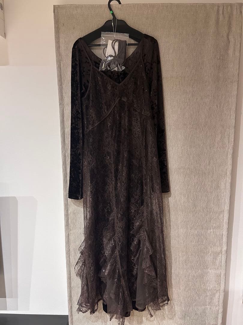 ANDRÉSD アンドレスド　sparkle lace velour dress