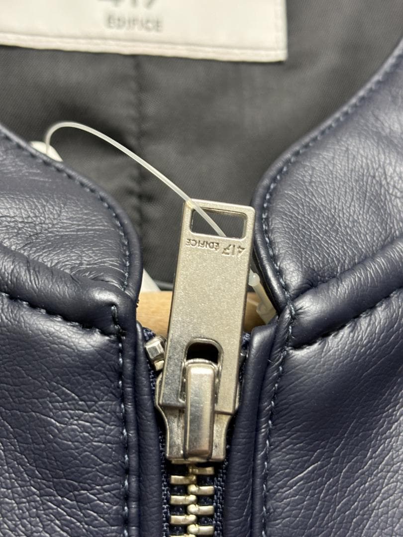 新品未使用 417エディフィス フェイクレザー シングルライダース