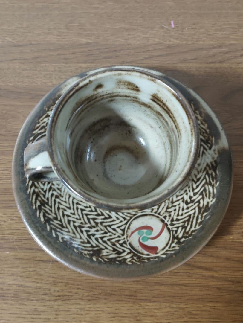 人間国宝 島岡達三 コーヒーカップ&ソーサー 珈琲碗