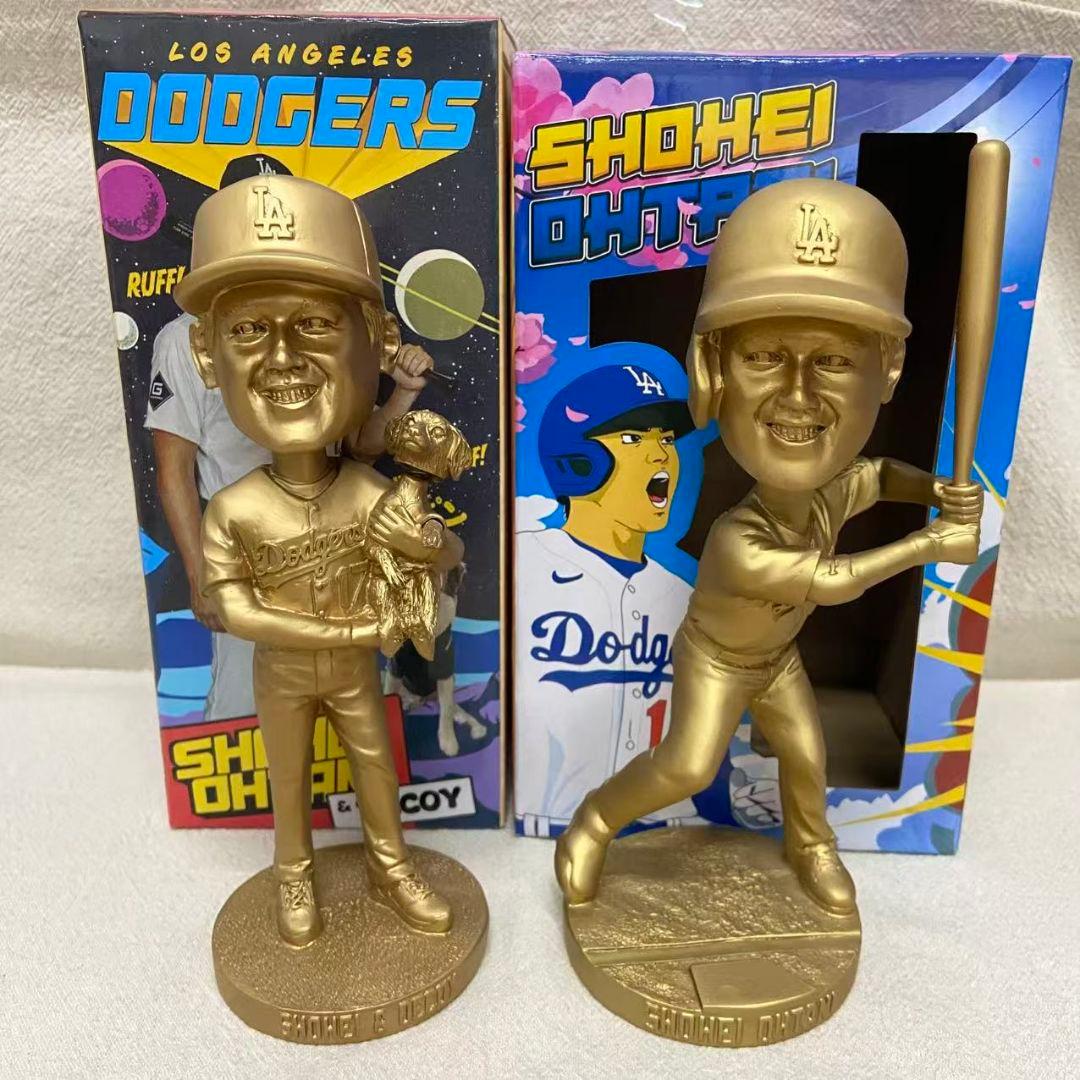 金色 大谷翔平 デコピン バブルヘッド+ボブルヘッド ゴールド