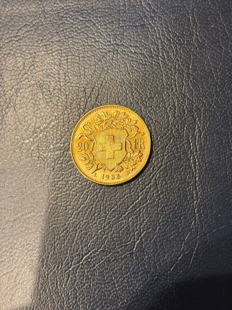 スイス 20フラン 1935年 金貨 アルプスと少女 コイン 古銭 金 正規