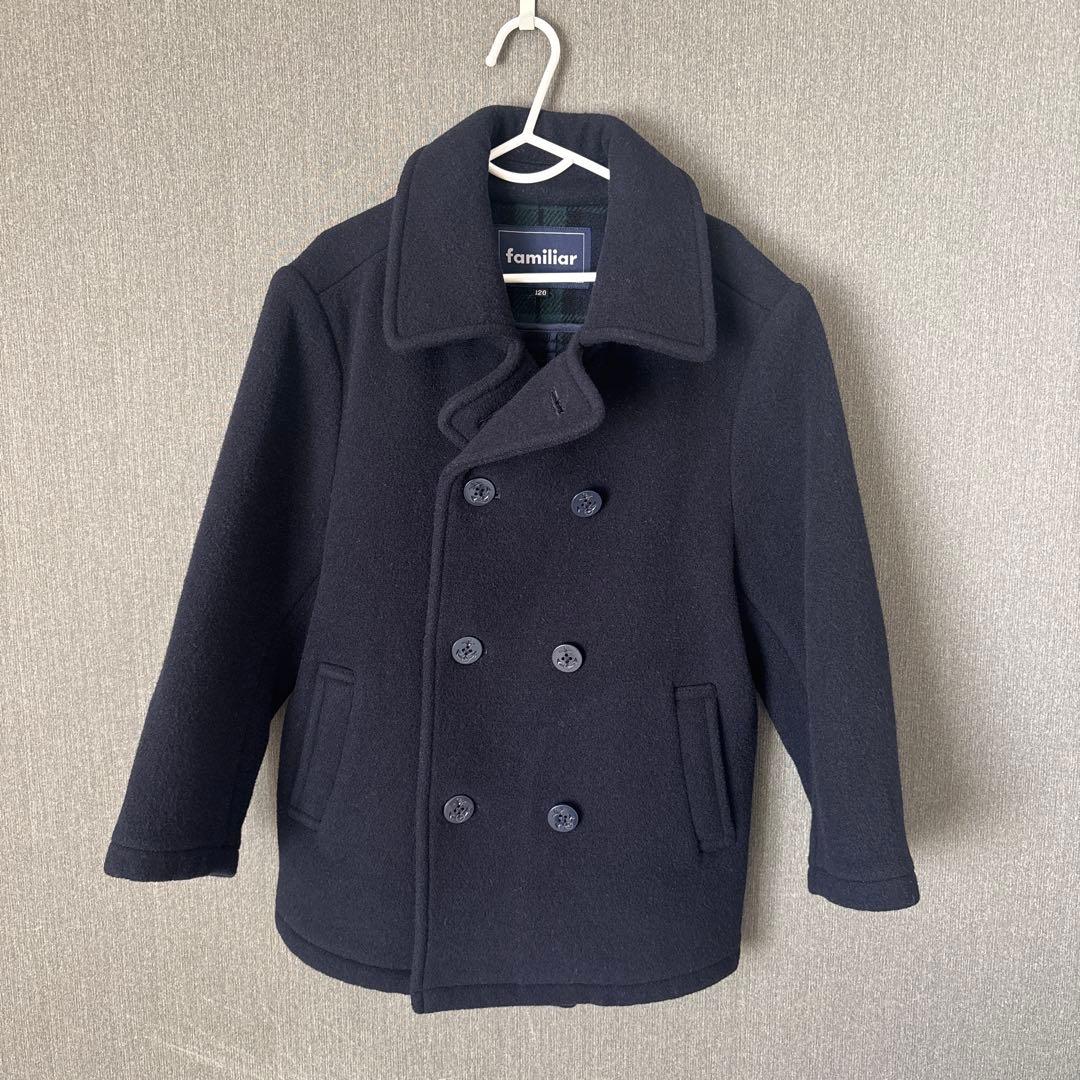 familiar ネイビー ウールコート 120 - メルカリ