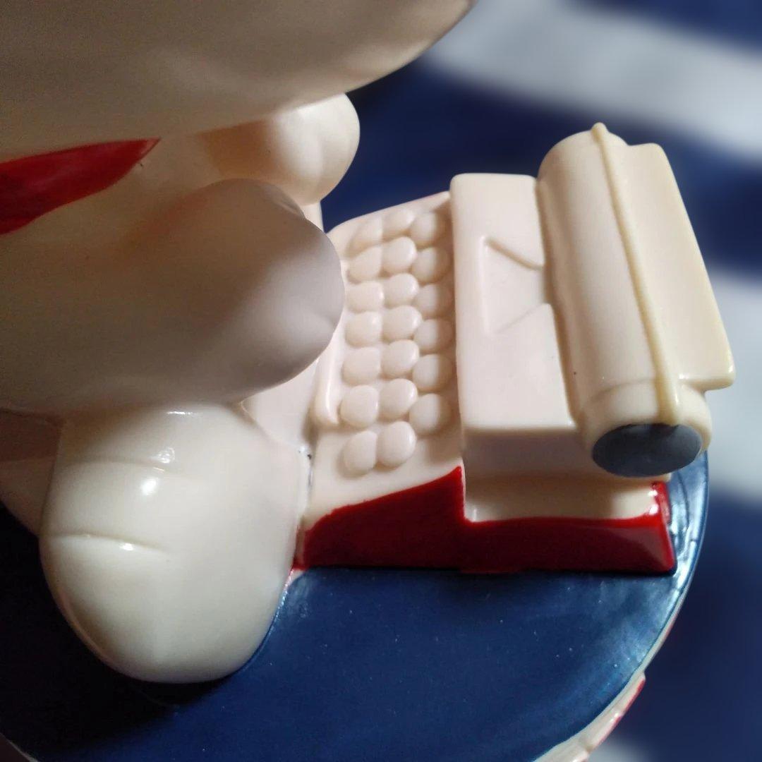 週末限定　スヌーピー＆ウッドストック　タイプライター 　ソフビ貯金箱　レア　美品