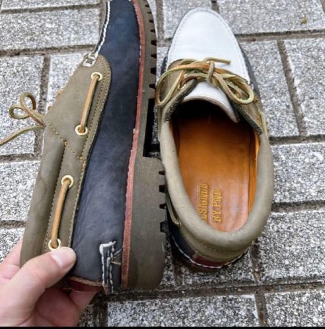 Timberland 3eye デッキシューズ モカシン革靴 ヌバックレアカラー