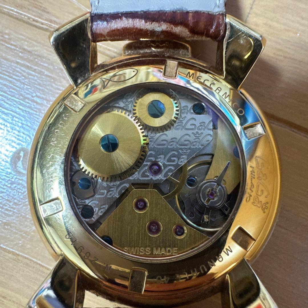 GaGa MILANO ガガミラノ マヌアーレ48 腕時計 ブラウン　ジャンク品