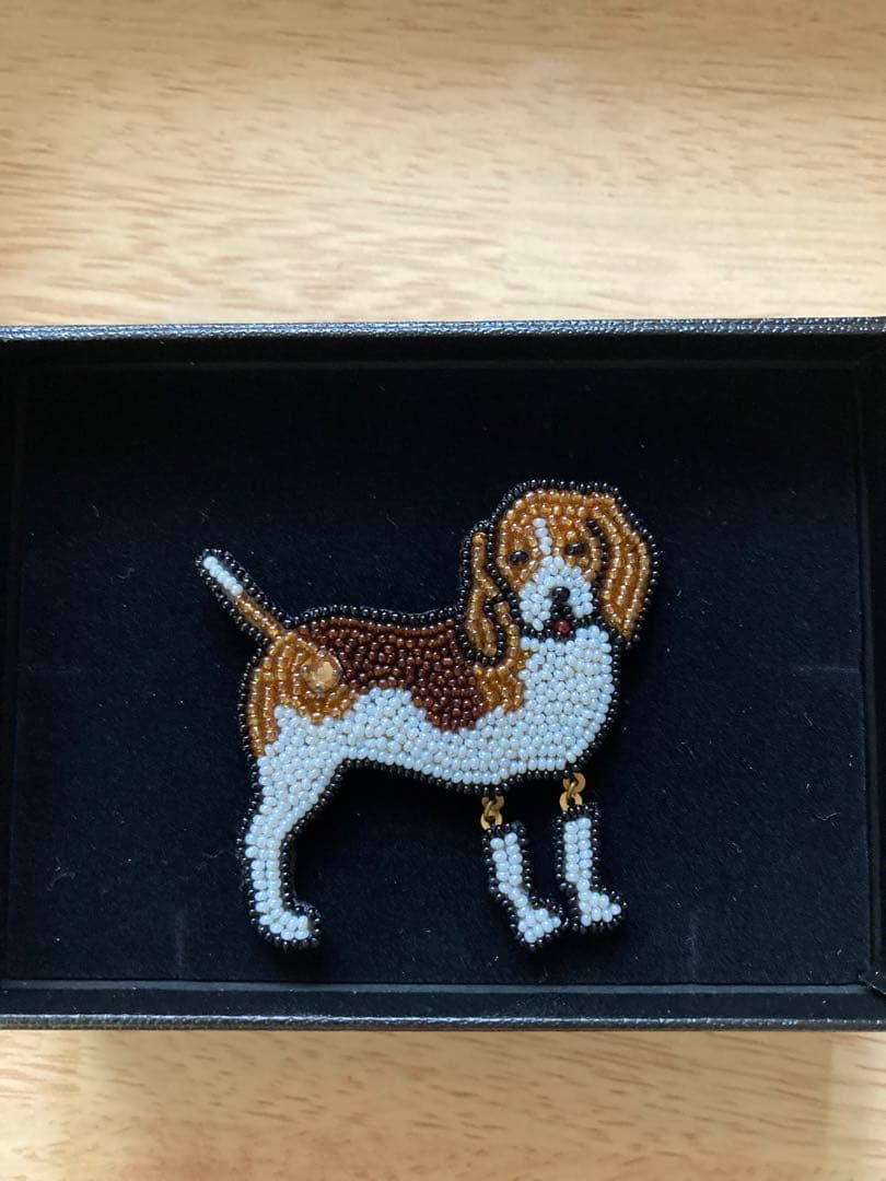 小林モー子 ビーグルブローチ 小林モー子 メゾン・デ・ペルル ビーズ