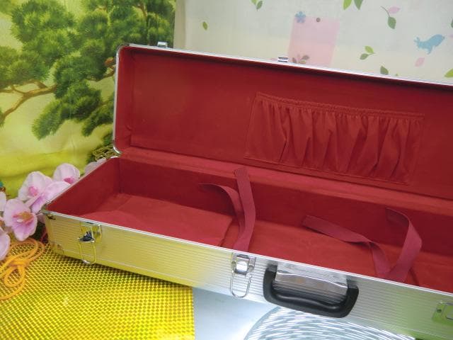 送料無料)12. 沖縄三線専用二丁入アルミハードケース 移動に安心安全