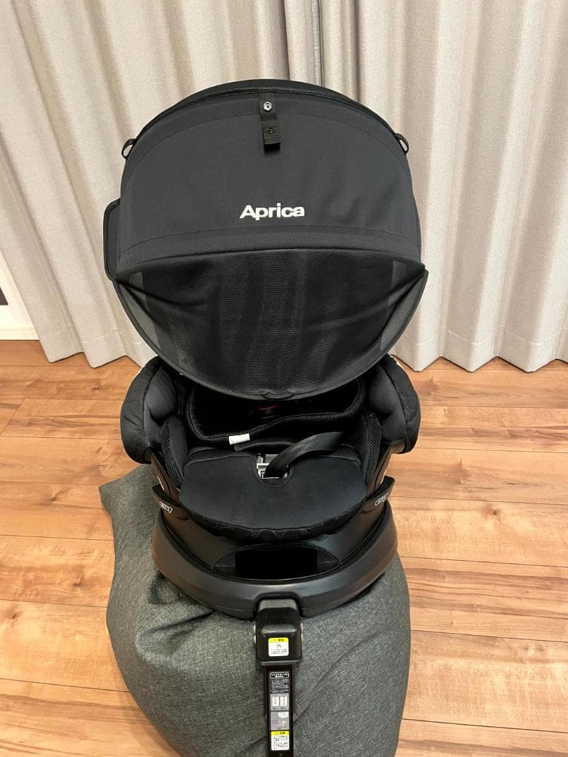 【美品】Aprica ブラック ベビーシート ISOFIX