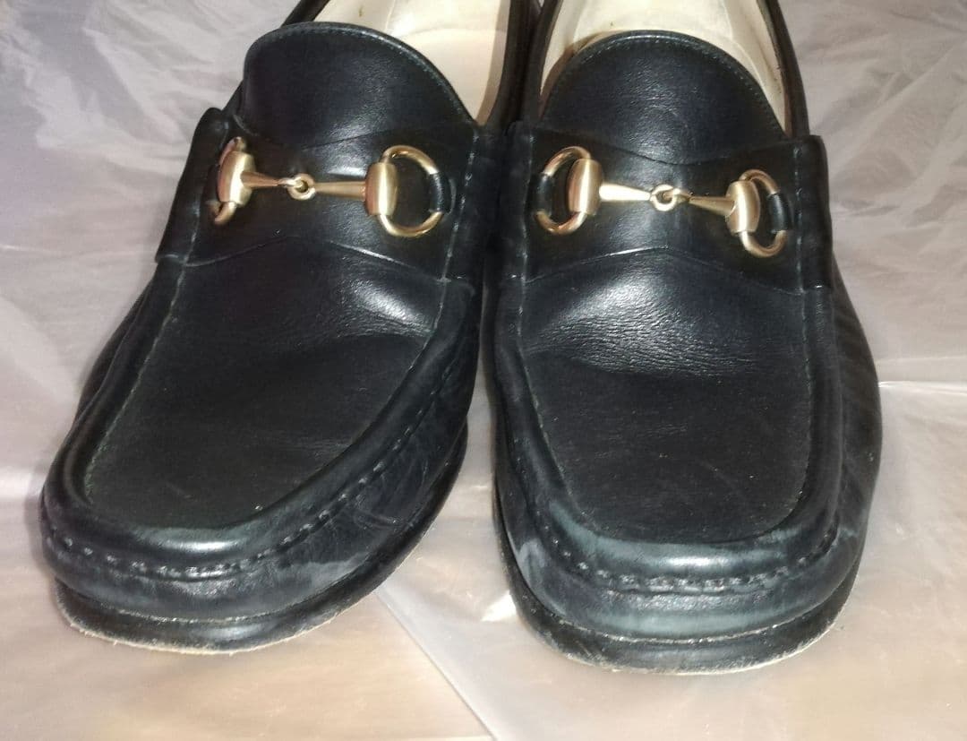 グッチ GUCCI 化粧箱袋付き ホースビットモカシン 約25.5cm 革靴