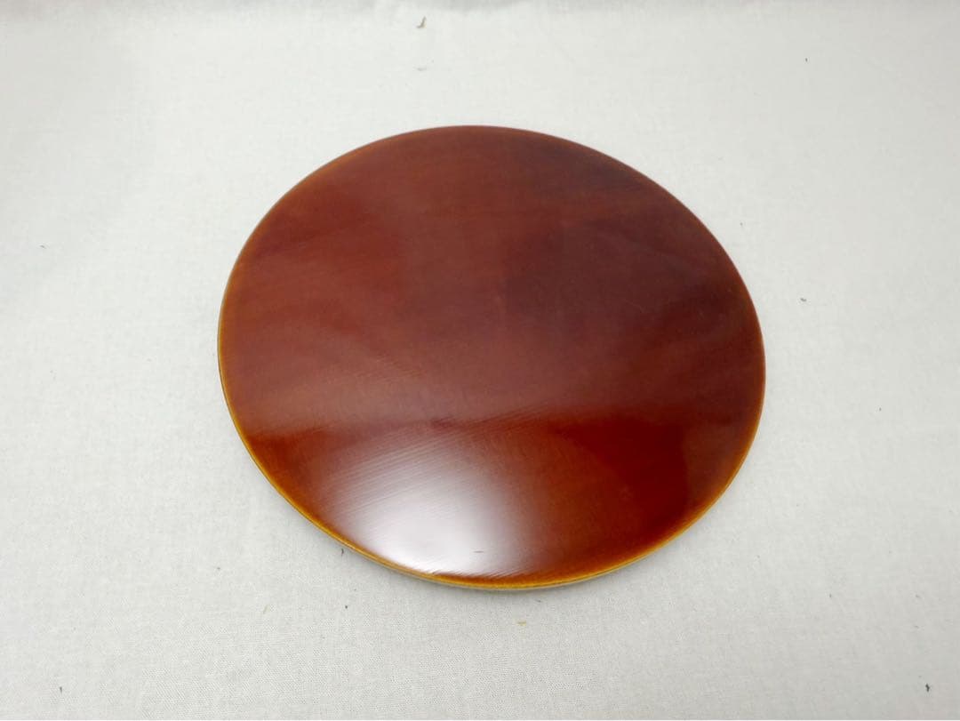 ほぼ未使用 茶道具 紅春慶塗 曲水指 綴目 茶器 木工芸 紙箱