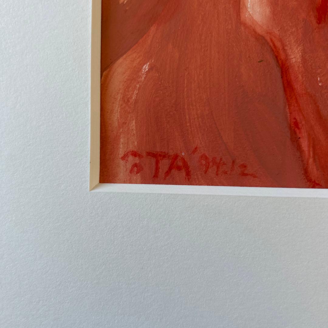 絵画　アクリル画　原画　少女　おおた慶文　「白さざんか」