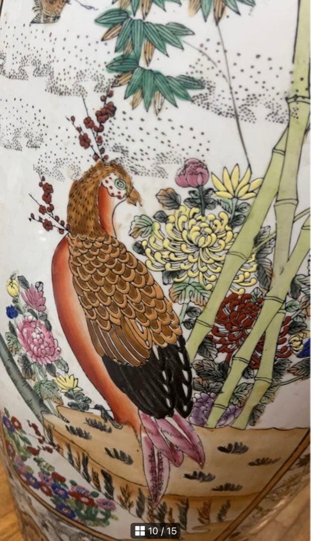 セール】極上品 希少☆飾壺 蓋付き壺 沈香壺 金襴極彩色 花鳥