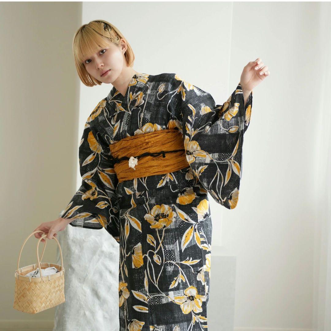 Utatane×ニコアンティーク 新品 三点セット(帯・下駄) 　 個性派