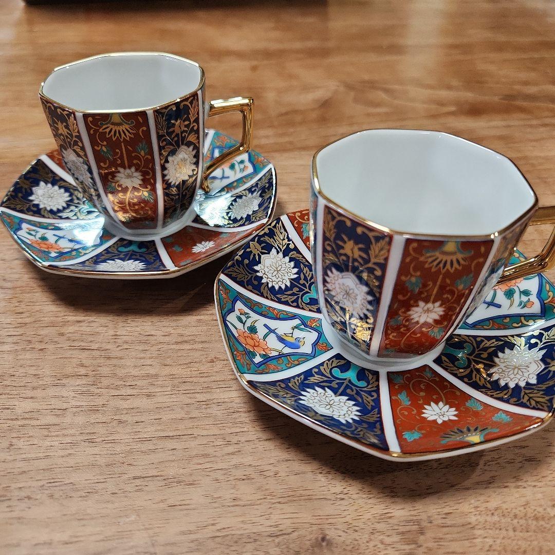 献上古伊万里 青藍窯 デミタスカップセット 八角形 陶器 - メルカリ