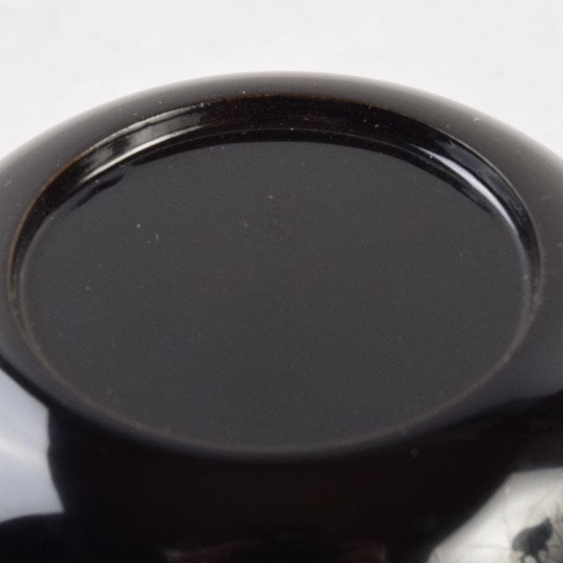 茶道具 蒔絵師 西村弘峰作 クリスマスツリー蒔絵 中棗 共箱 V 9062