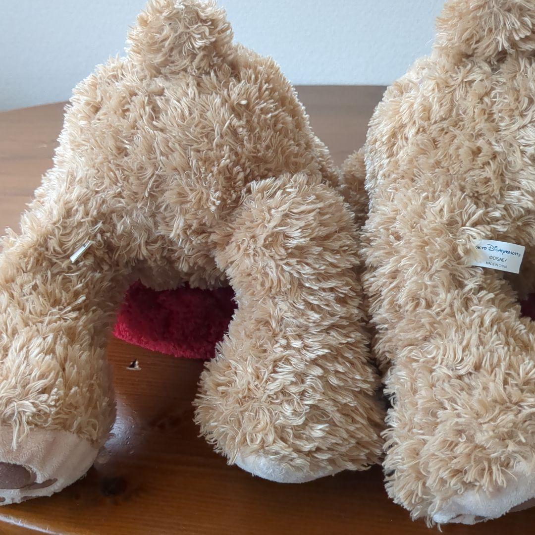 希少 白タグ ハグミーディズニーベア2個 ハート型クッション付き