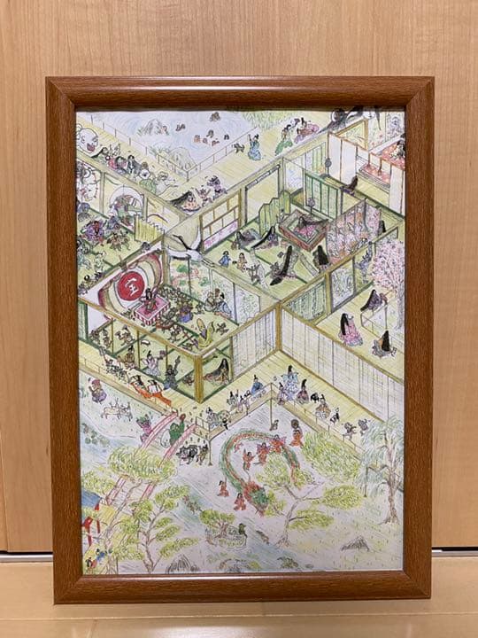 〜巻かない源氏絵巻〜色鉛筆画