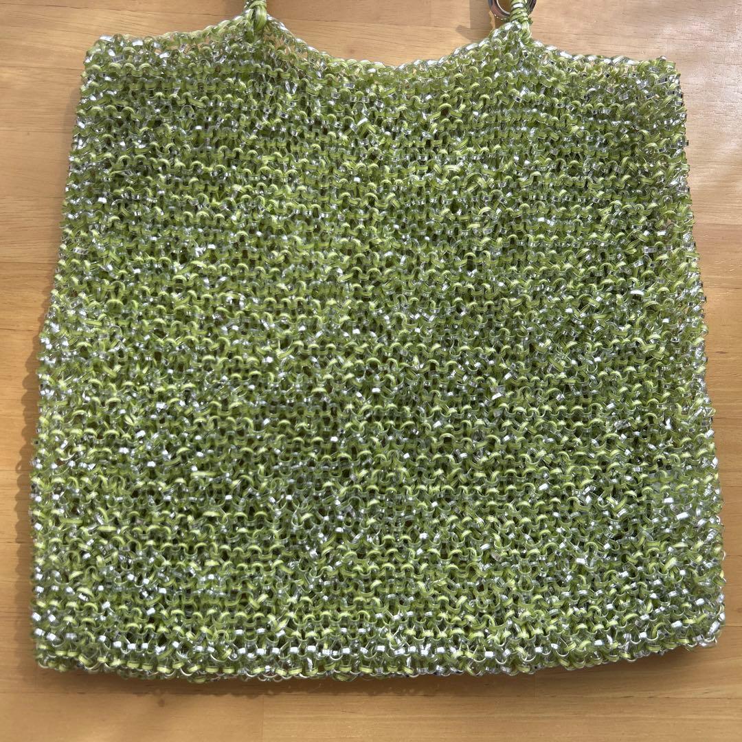 アンテプリマワイヤーバッグ　スクエア　ラージ　シャンパングリーン