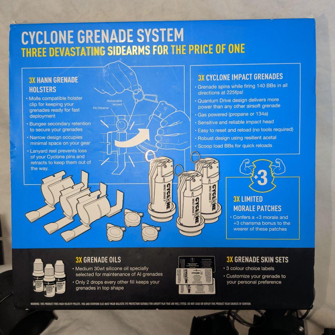 サイクロンインパクトグレネード　初期ロット　3個セット　パッチ付
