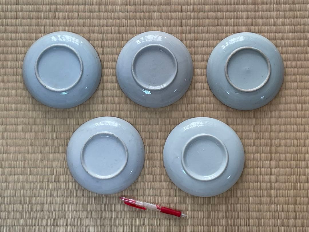 【明治大正頃】 印判皿、図変わり印判、中皿（ 5種 ）、古美術