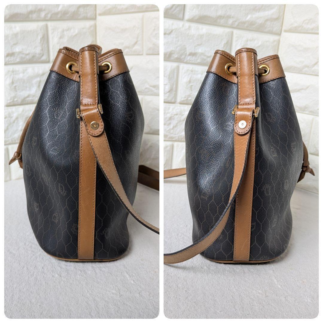 クリスチャンディオール 巾着 ショルダーバッグ ハニカム レザー ポーチ付き