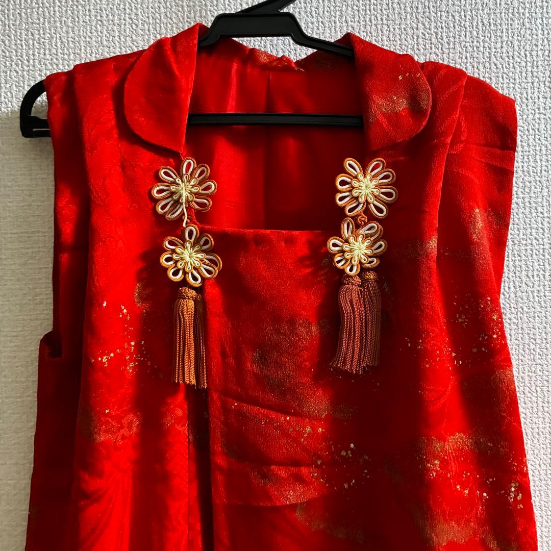 七五三 3歳 ＊ アンティーク 着物 ＊ 被布・長襦袢セット